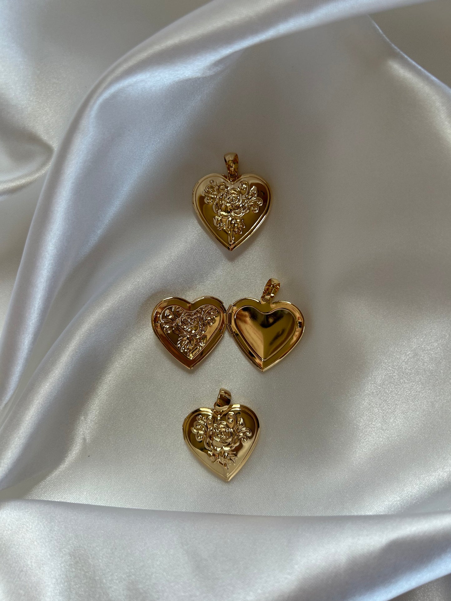 Heart Flower Locket Pendant