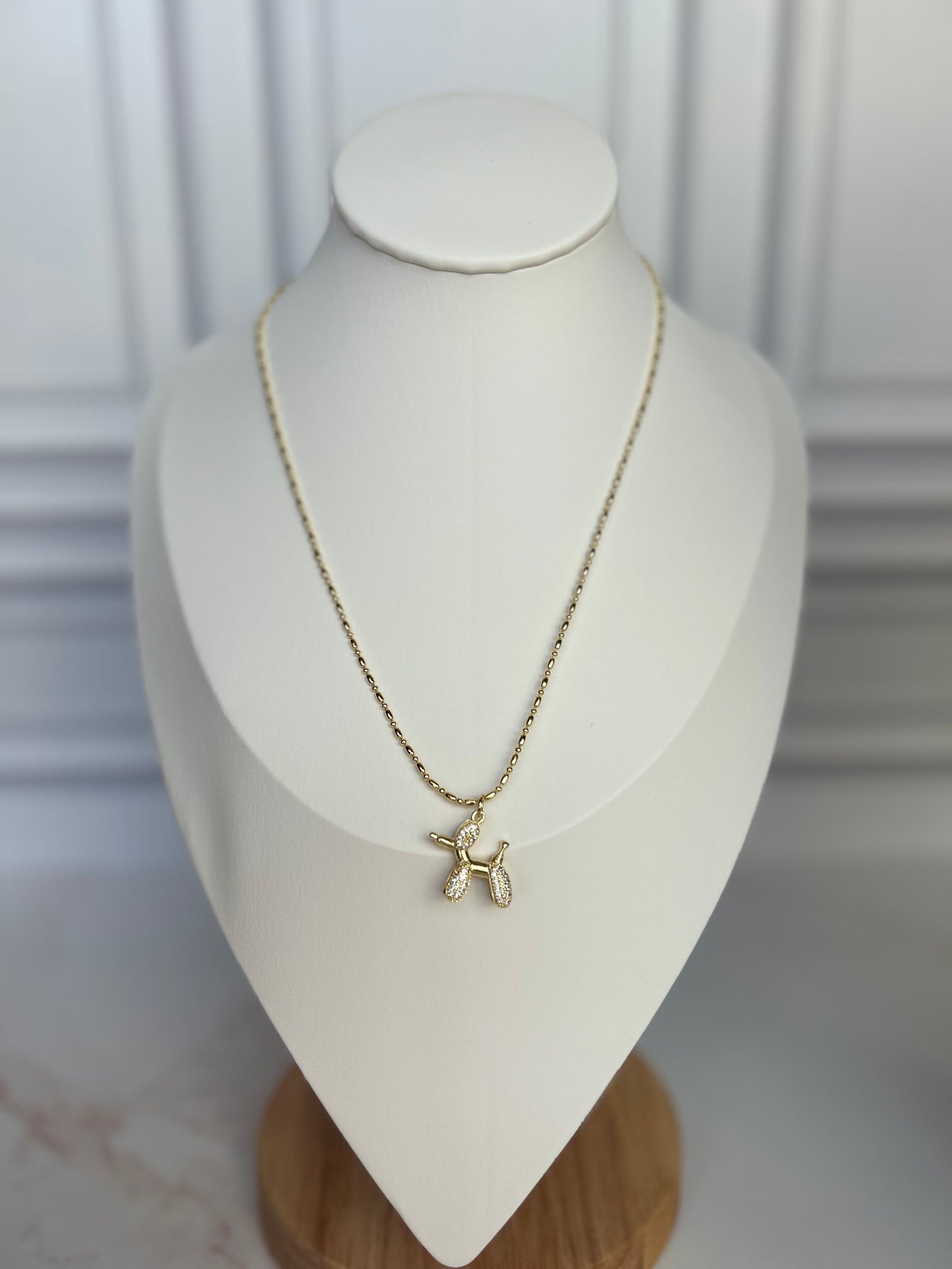 Iced Ballon Dog Necklace