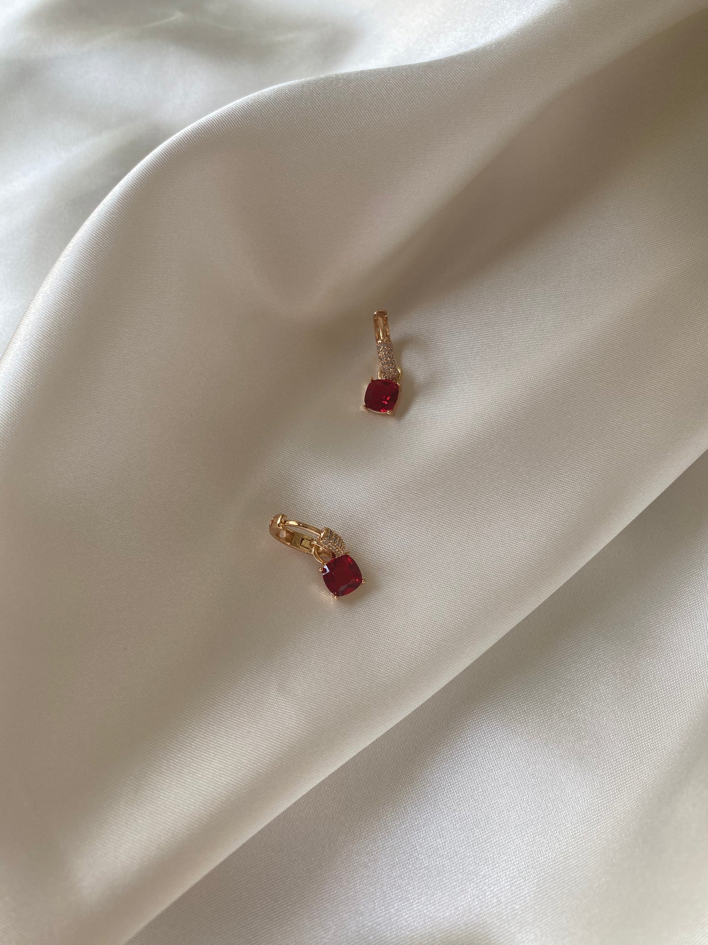 Stone Huggie Earrings
