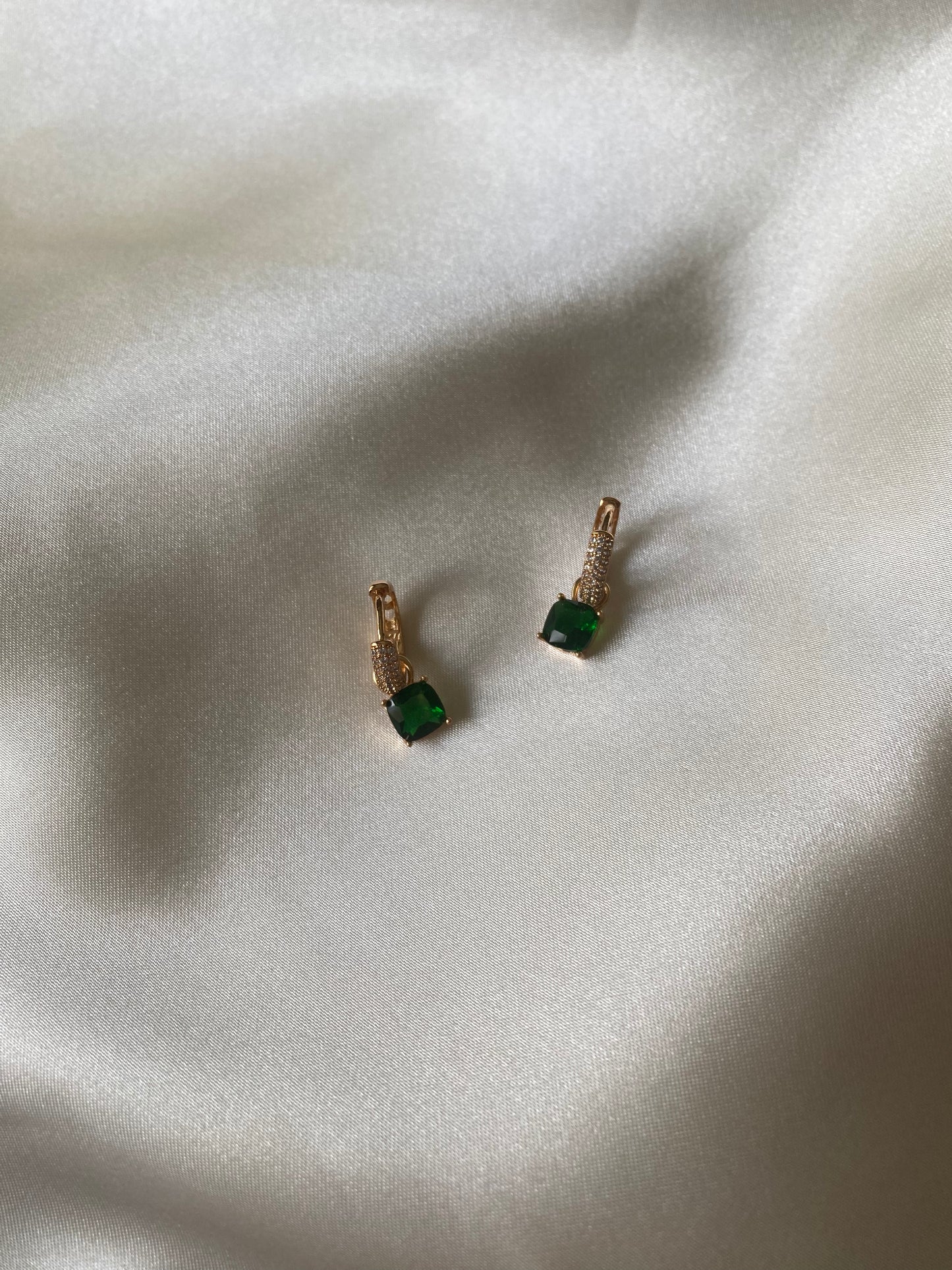 Stone Huggie Earrings