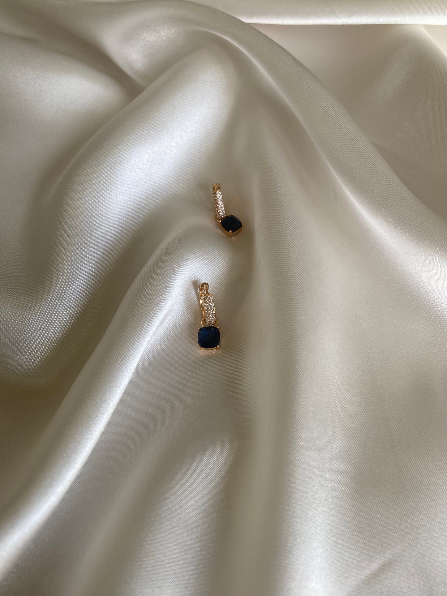 Stone Huggie Earrings