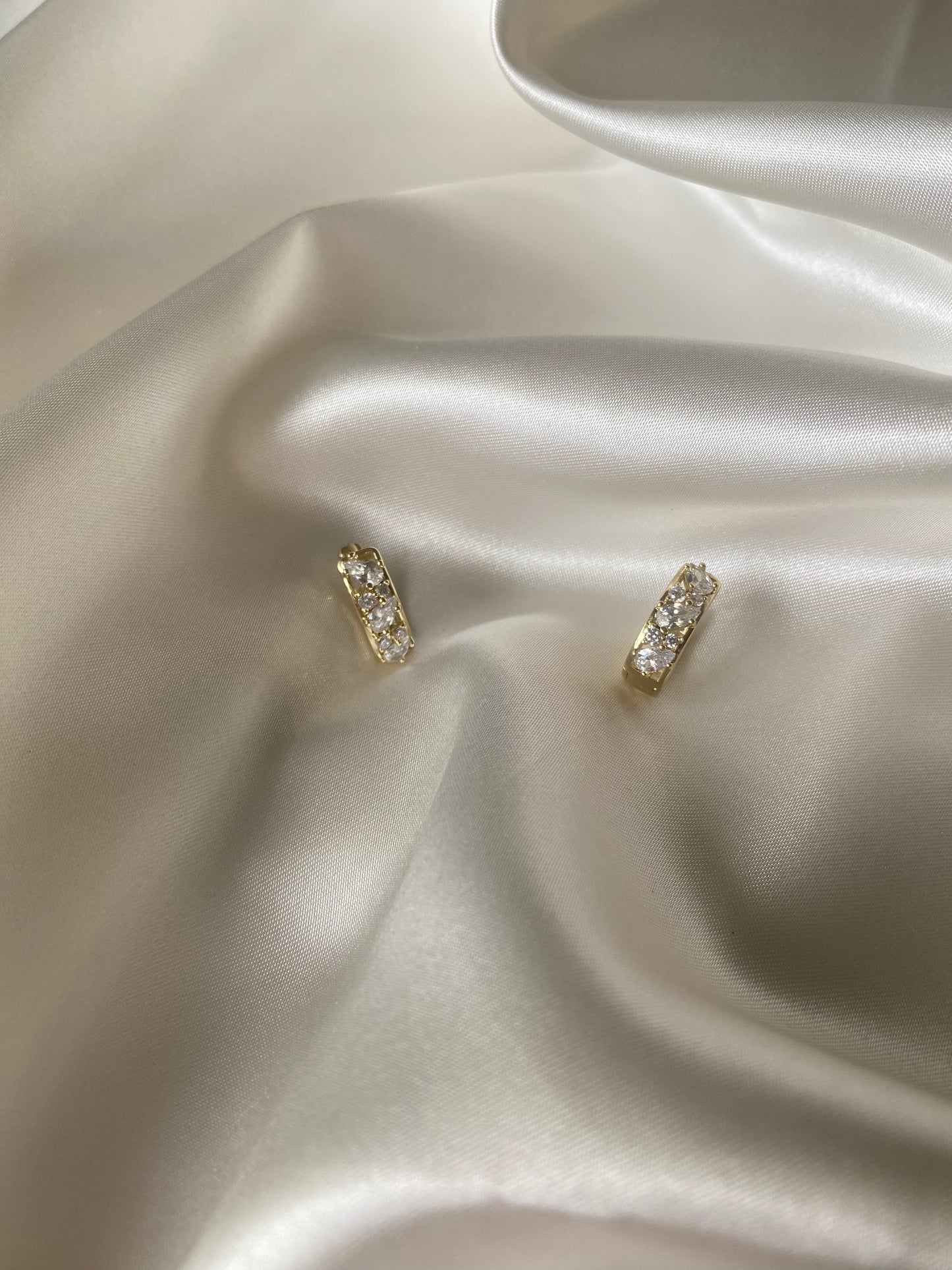 Crystal Huggie Earrings