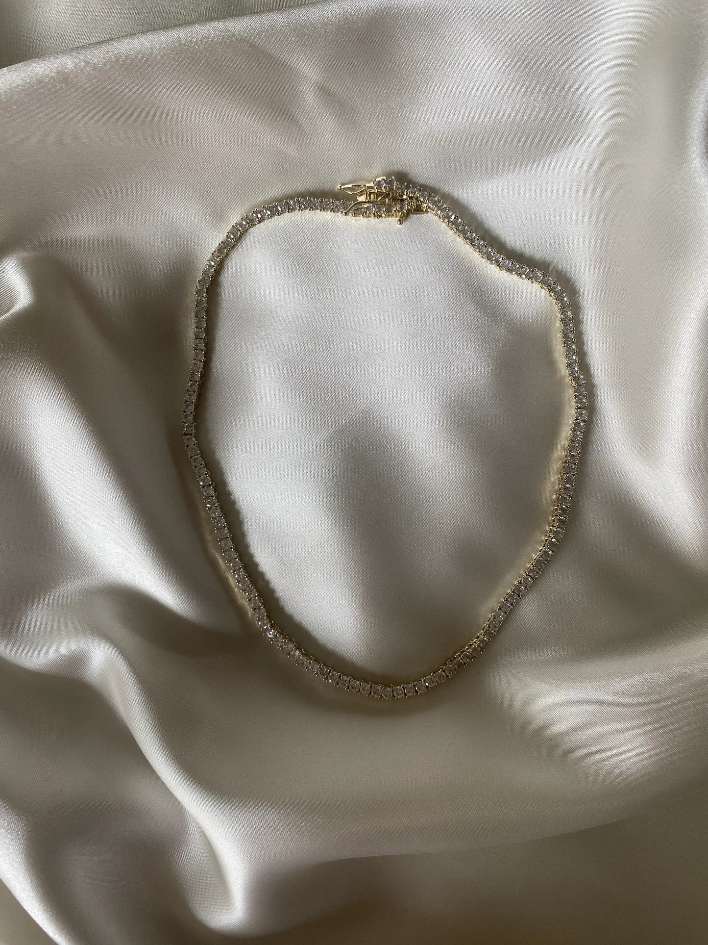 Square Cut Tennis Necklace