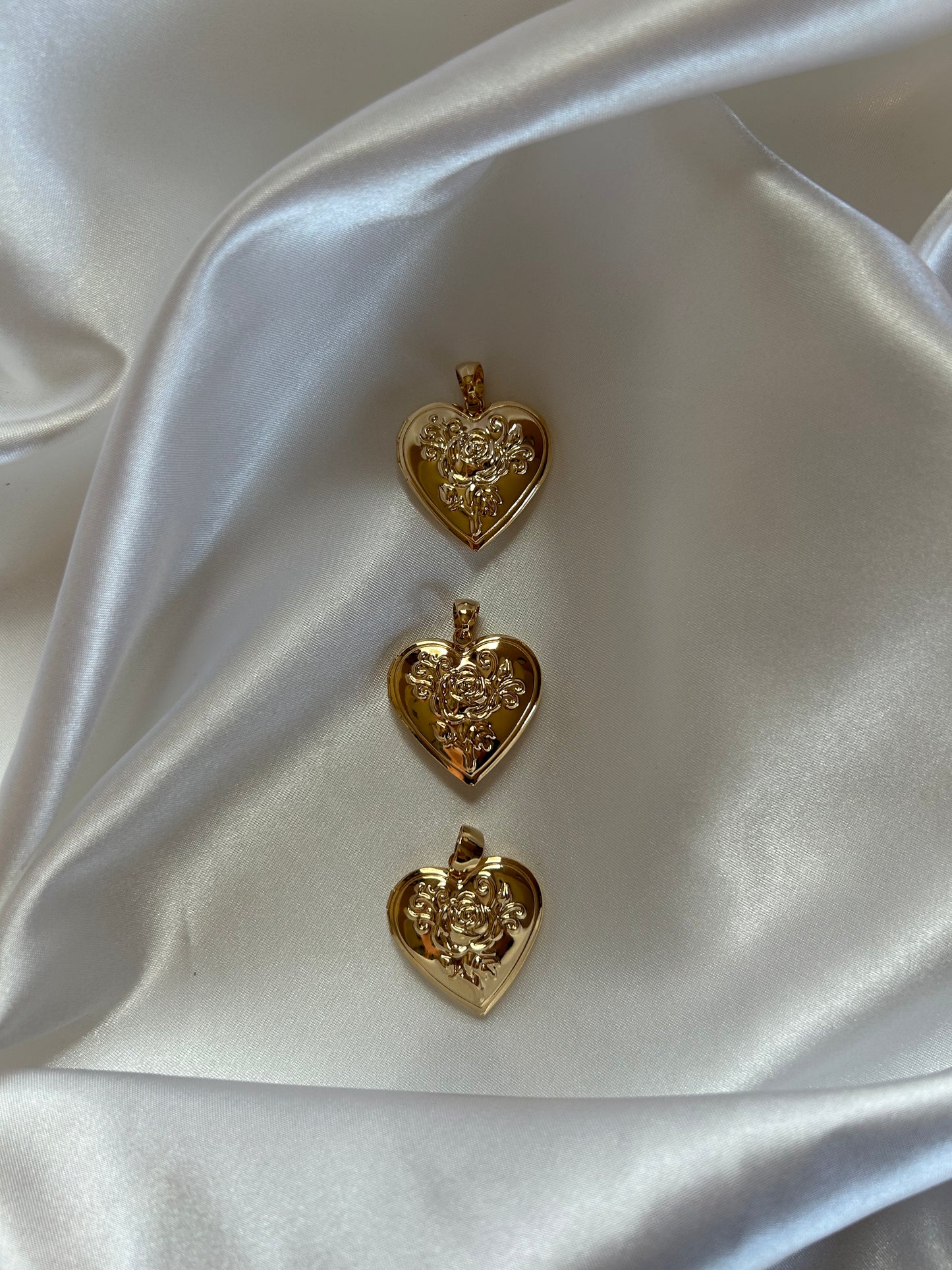 Heart Flower Locket Pendant