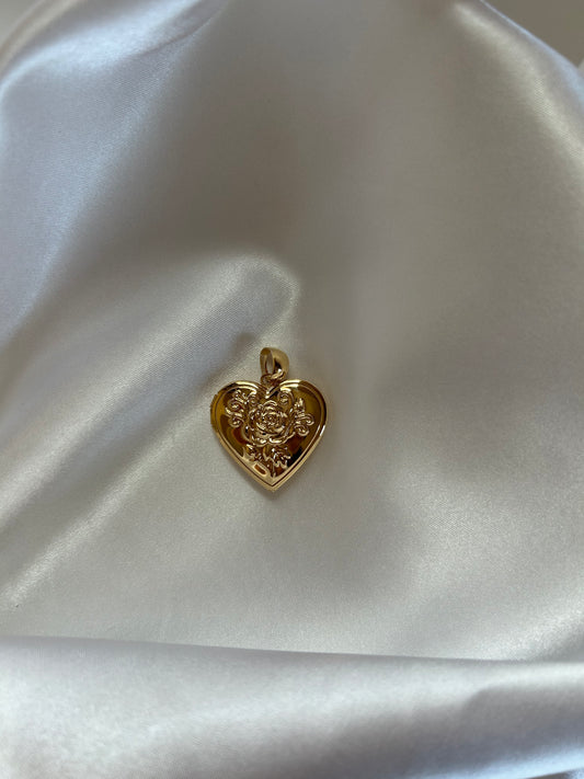 Heart Flower Locket Pendant
