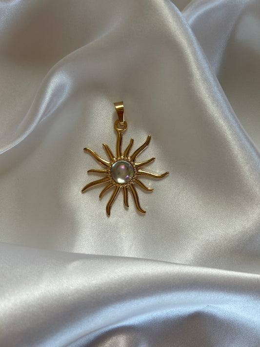 Wavy Sun Rays with Opalescent Bead