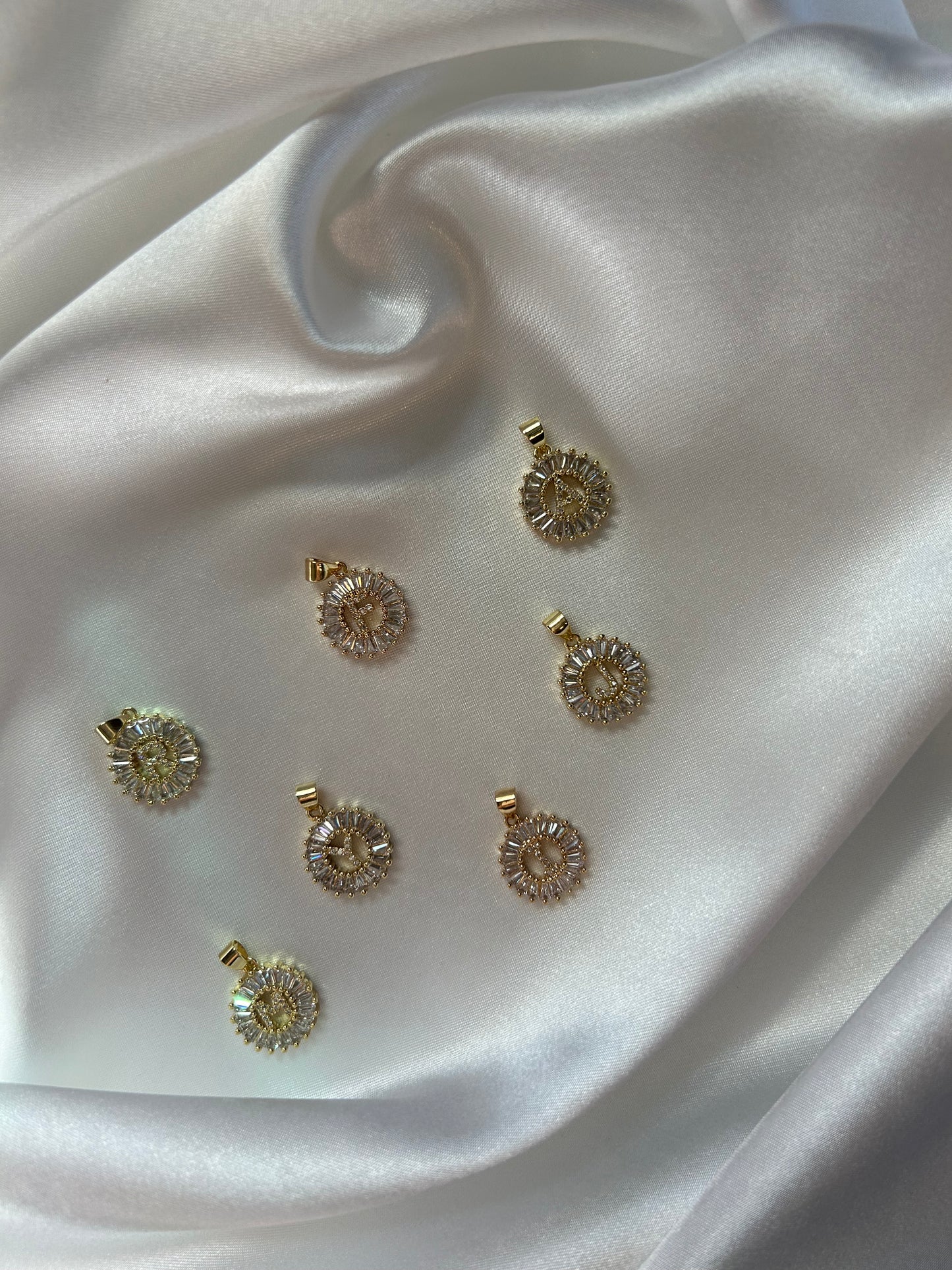 Baguette Inital Letter Pendant