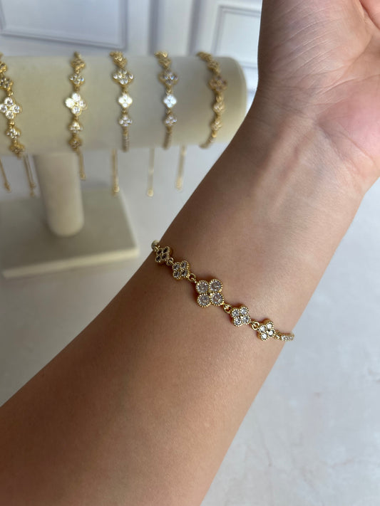 Clover Zirconia Bracelet