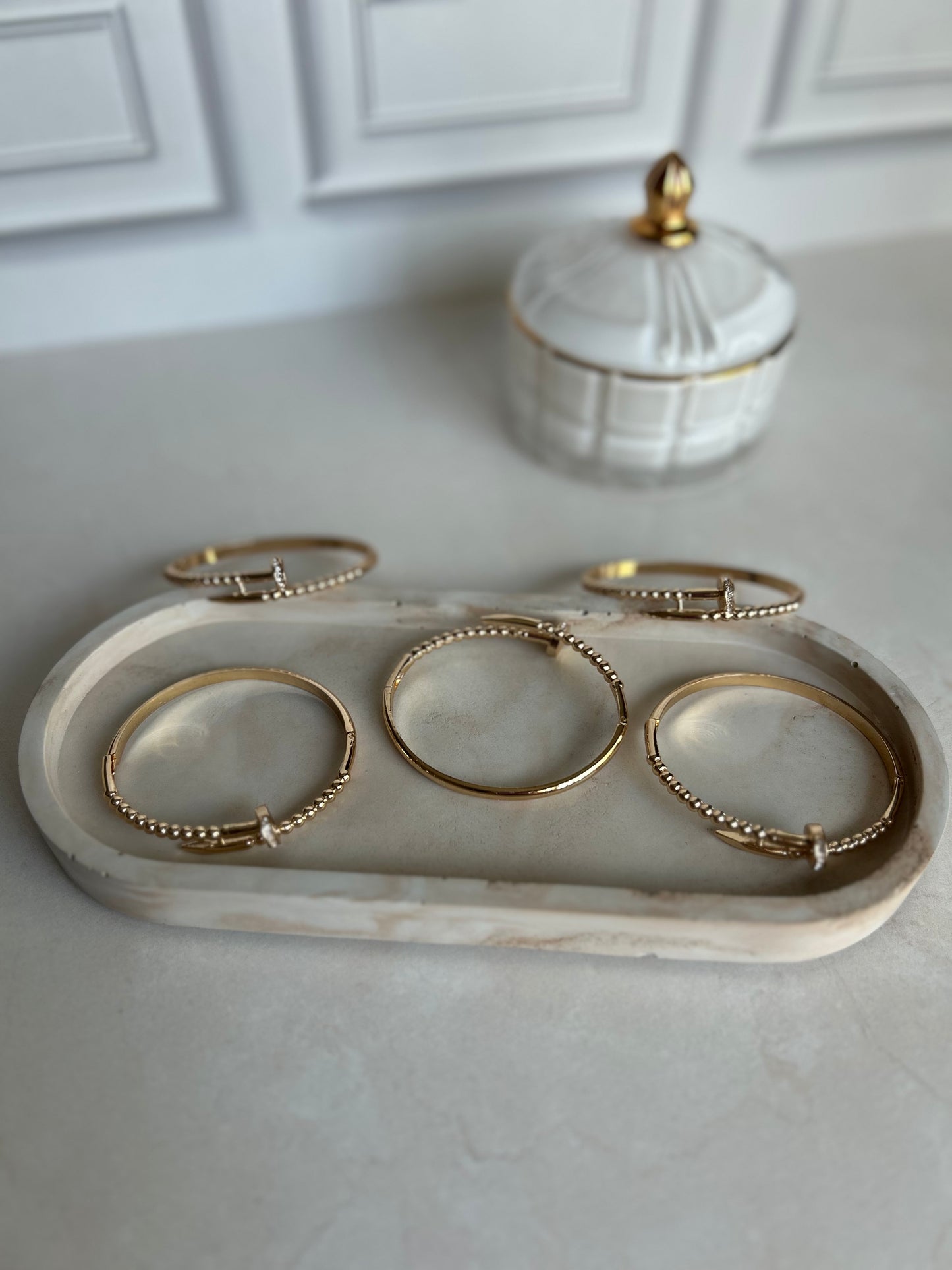Beaded Screw Nail Bangle