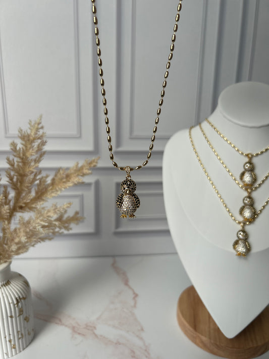 Penguin Rice Bead Necklace