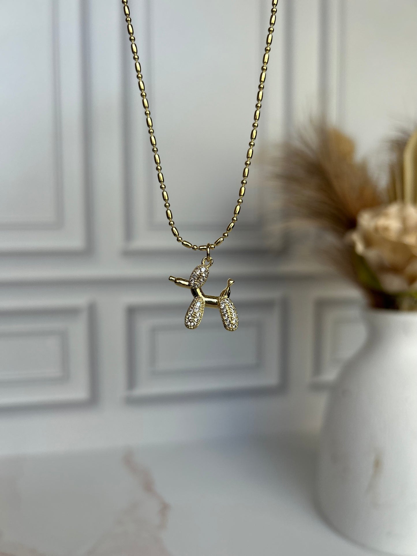 Iced Ballon Dog Necklace