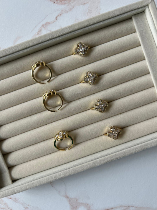 Iced Clover Ring