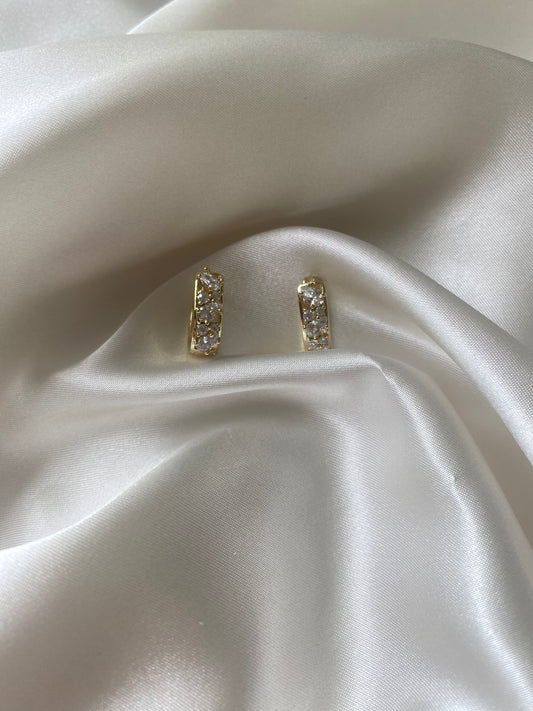 Crystal Huggie Earrings