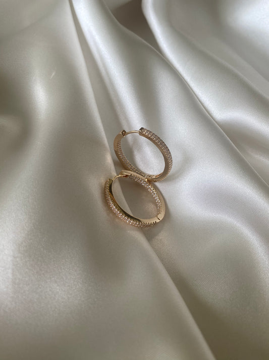 Inside Out diamond Hoops