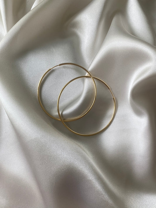 Golden Endless Hoop Earring