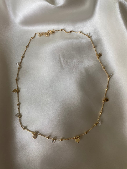Hearted Bead Box Necklace